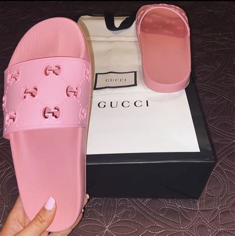 fake pink gucci shows|gucci slides authenticity.